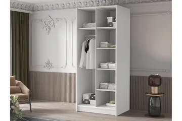 Julissa Garderob med Spegel 100 cm - Svart/Guld - Products - Förvaring - Garderober & garderobssystem