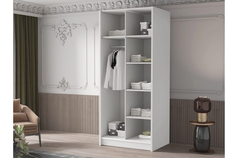 Julissa Garderob med Spegel 100 cm - Svart/Guld - Products - Förvaring - Garderober & garderobssystem