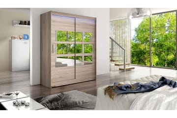 Leila Garderob med Spegel 150x200 cm - Beige - Products - Förvaring - Garderober & garderobssystem