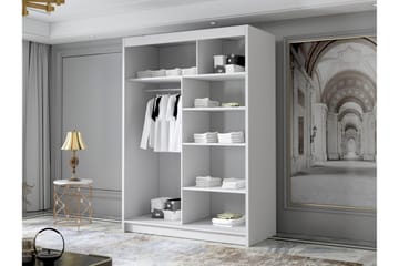 Lungos Garderob med Spegel 120x200 cm - Svart/Vit - Products - Förvaring - Garderober & garderobssystem