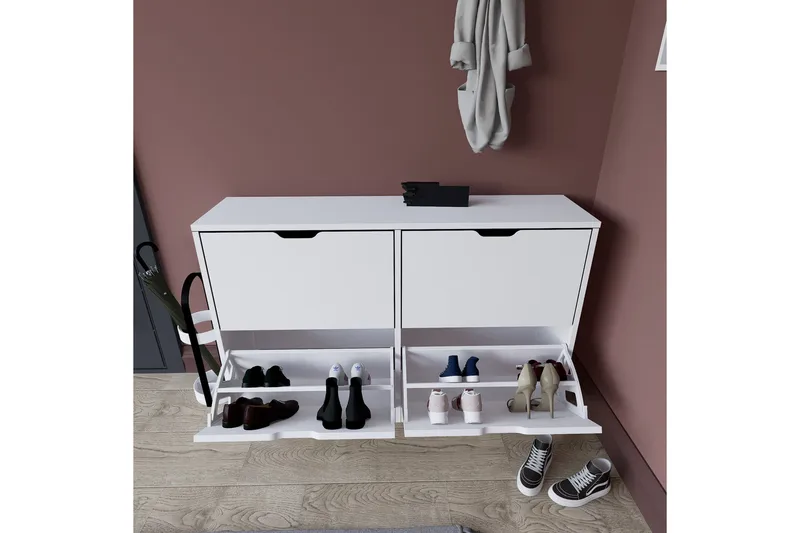 Durusu Skoskåp 120,5 cm - Mattvit - Products - Förvaring - Skåp - Förvaringsskåp