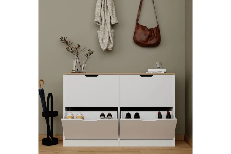 Durusu Skoskåp 120 cm - Matt Vit - Products - Förvaring - Skåp - Förvaringsskåp