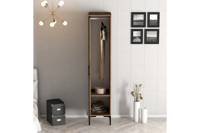 Kumsal Garderob 40 cm - Valnöt - Products - Förvaring - Skåp - Förvaringsskåp