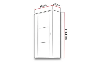 Soho Skåp 29x60 cm Black - Products - Förvaring - Skåp - Vitrinskåp
