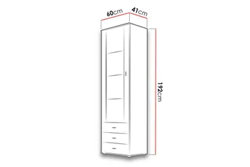 Soho Skåp 41x60 cm Black - Products - Förvaring - Skåp - Vitrinskåp