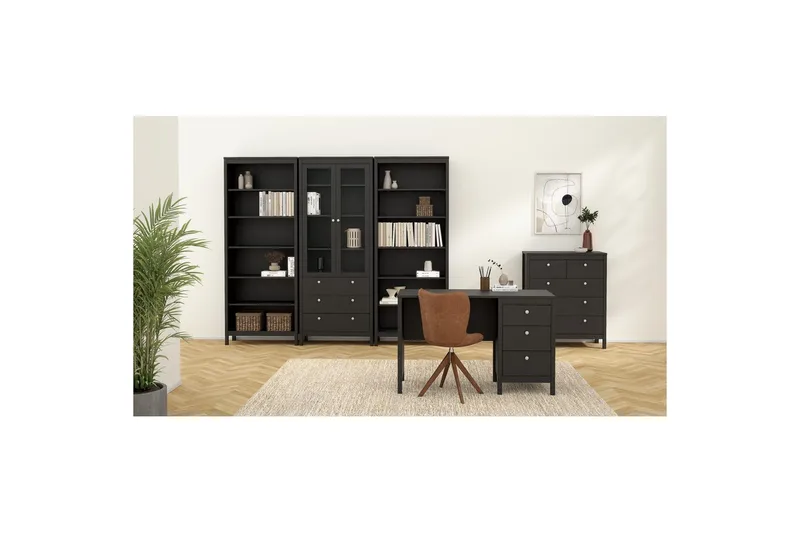 Vallvidera Vitrinskåp 78,05x199 cm - Svart - Products - Förvaring - Skåp - Vitrinskåp