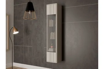 Zalricus Vitrinskåp 36x164 cm - Beige - Products - Förvaring - Skåp - Vitrinskåp