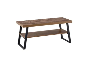 Bänk Wohnling Ekfiskbensdekor med hylla Stabil metallram Modern look - Products - Förvaring - Skoförvaring - Skobänk & skohylla med bänk