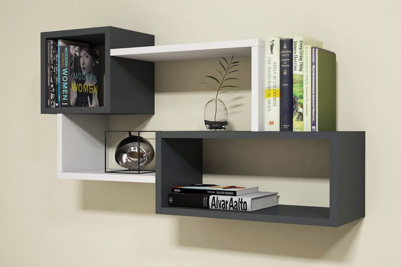 Afronda Vägghylla - Vit/Mörkgrå - Products - Förvaring - Småförvaring - Väggförvaring