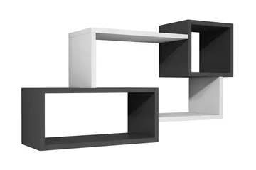 Afronda Vägghylla - Vit/Mörkgrå - Products - Förvaring - Småförvaring - Väggförvaring