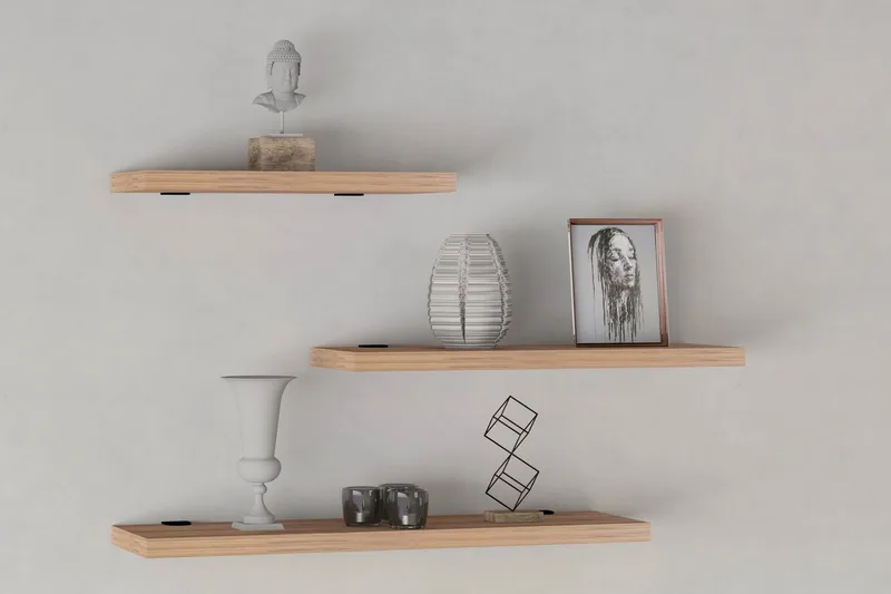 Cordin Vägghylla 2x30 cm 3-pack - Natur - Products - Förvaring - Småförvaring - Väggförvaring