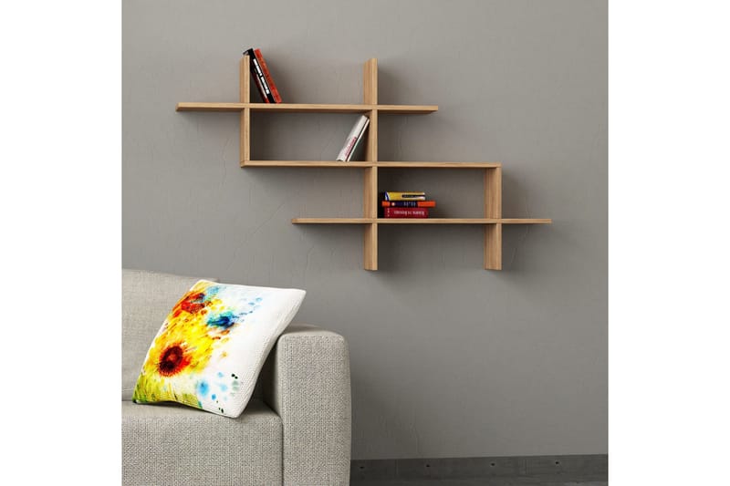 Halic Bokhylla 150x22 cm Brun, Hanah Home