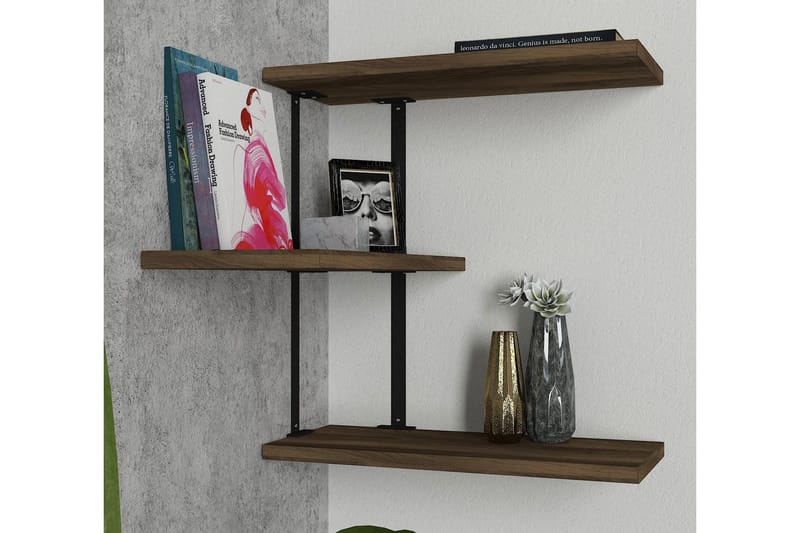 Mohed Vägghylla 45 cm - Brun/Svart - Products - Förvaring - Småförvaring - Väggförvaring