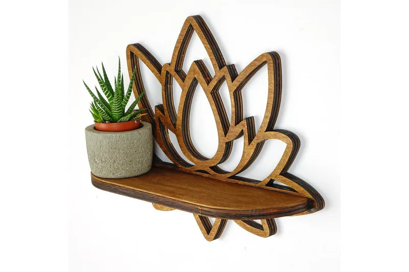 Nagaji Vägghylla 33 cm, Valnöt