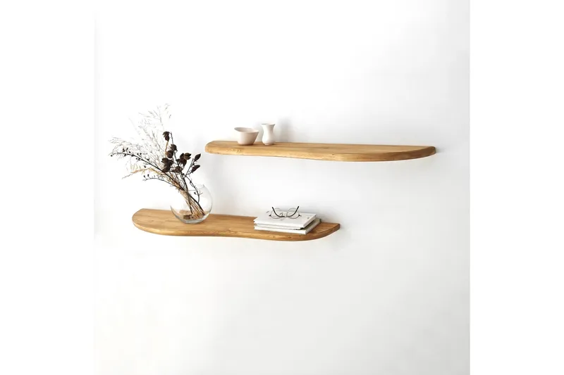 Wavy Vägghylla 100 cm - Ek - Products - Förvaring - Småförvaring - Väggförvaring