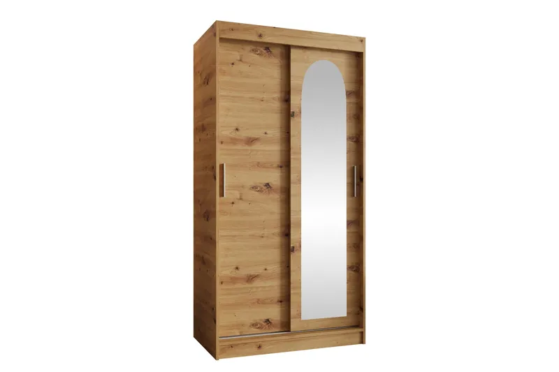 Tallmo Garderob m. Spegel 100x200 cm - Brun/Beige - Products - Förvaring - Garderober & garderobssystem