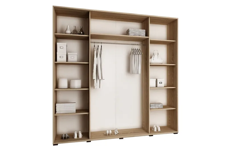 Top Garderob 200x62x200 cm - Brun/Mörk Ask - Products - Förvaring - Garderober & garderobssystem