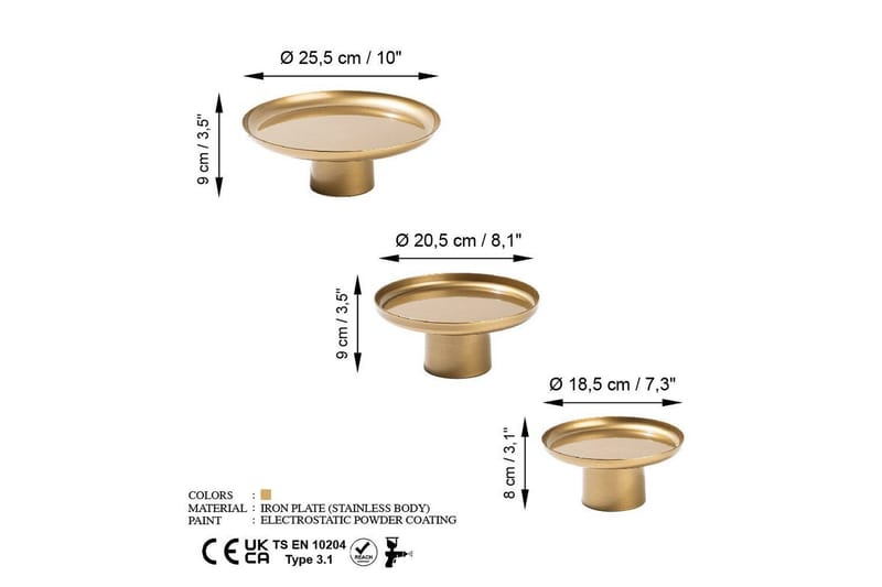 Dekorativt Metalltillbehör Mirven Rany - Rany - Products - Inredning - Ljus & dofter - Ljusstakar & ljuslyktor