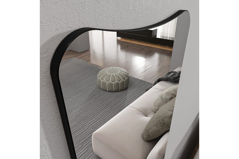 Stationsspegel Vitros Transparent / Svart - Svart/Vit - Products - Inredning - Spegel - Helkroppsspegel