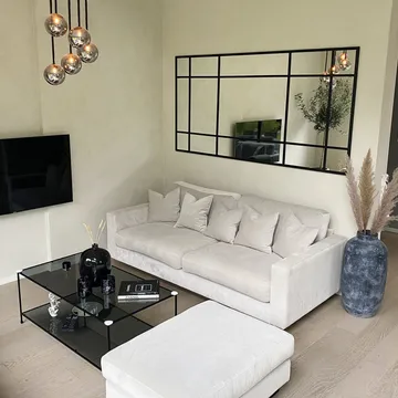 Stor helkroppsspegel 110x220cm | Spröjsad | Svart ram - Svart - Products - Inredning - Spegel - Golvspegel