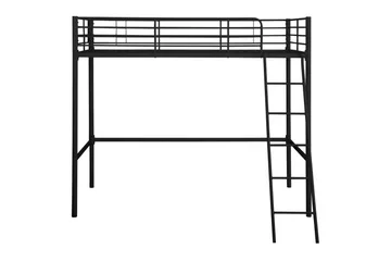 Hög säng Clove Svart - Svart - Products - Möbler - Barnmöbler - Barnsäng & juniorsäng - Loftsäng barn