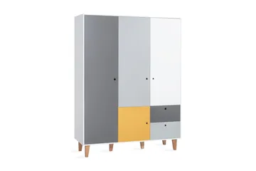 Concept Garderob Vit/Mörkgr å/Röd - VOX - Products - Möbler - Barnmöbler - Förvaring barnrum - Barngarderob