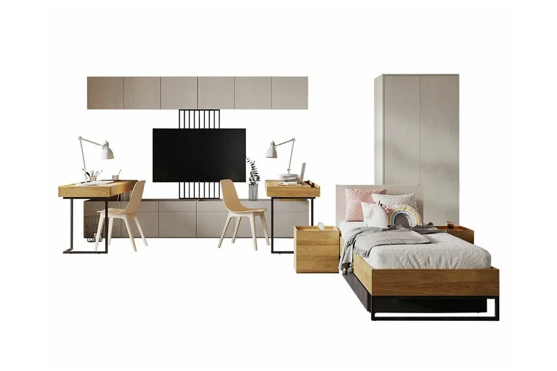 Rathmore Möbelset För Barnrum, Svart