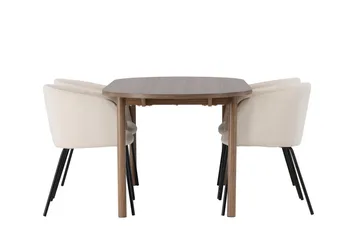 Andy Matgrupp 180 cm Oval med 4 Berit stolar - Beige - Products - Möbler - Bord & matgrupp - Matgrupp
