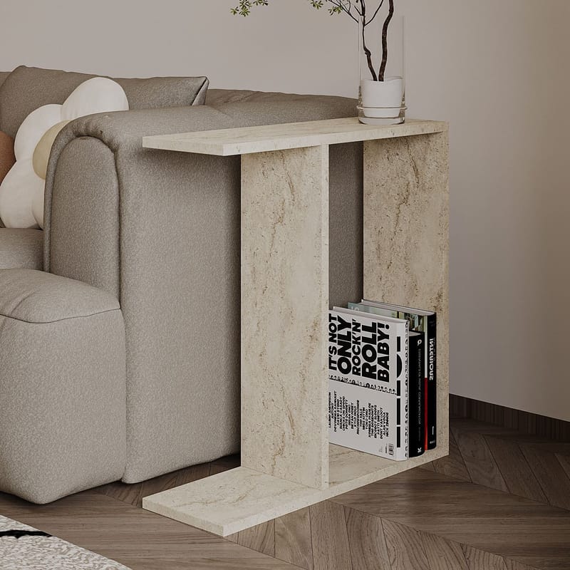 Bingdi Sidobord 60x60x60 cm - Travertin - Products - Möbler - Bord & matgrupp - Avlastningsbord & sidobord - Brickbord & småbord