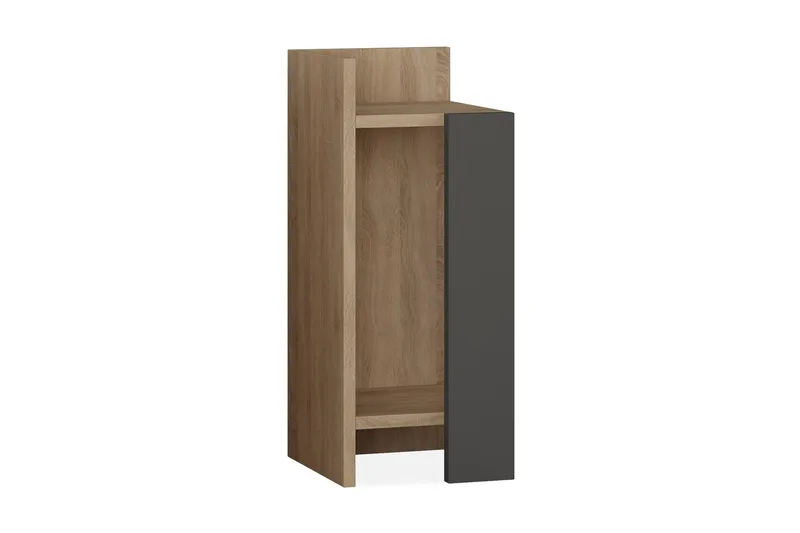 Decorta Sängbord 27 cm, Ekfärg/Mörkgrå