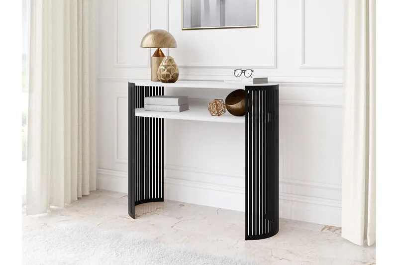 Friend Konsollbord 100 cm - Vit/Svart - Products - Möbler - Bord & matgrupp - Avlastningsbord & sidobord - Konsolbord & hallbord