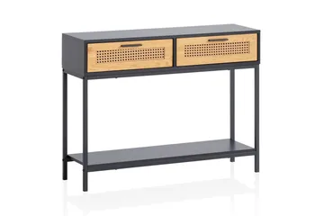 Konsolbord Wohnling Massivt trä 100 cm 2 lådor industrihus stil med Wienerkorg - Products - Möbler - Bord & matgrupp - Avlastningsbord & sidobord - Konsolbord & hallbord