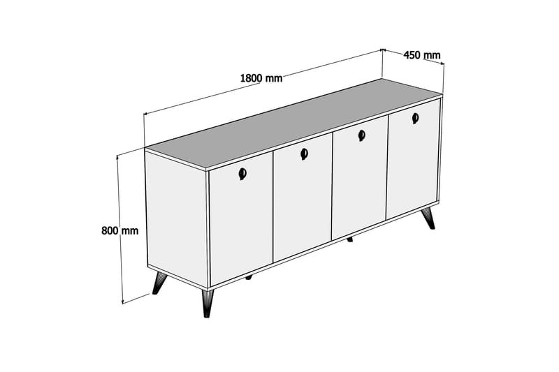 Konsollbord Athodna Konsollbord 180 cm Vit, Mörkbrun - Products - Möbler - Bord & matgrupp - Avlastningsbord & sidobord - Konsolbord & hallbord