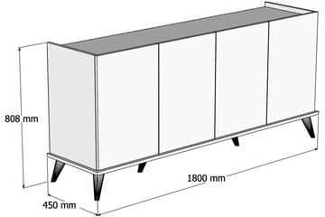 Konsollbord Challur Konsollbord 180 cm Mörkbrun - Products - Möbler - Bord & matgrupp - Avlastningsbord & sidobord - Konsolbord & hallbord