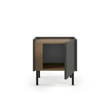 Lomar Nattduksbord 45,5x47,8x35 cm - Naturlig ek, antracit, svart - Products - Möbler - Bord & matgrupp - Avlastningsbord & sidobord - Sängbord & nattduksbord