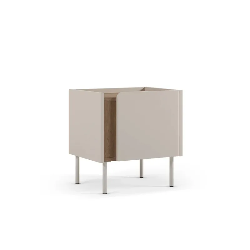 Lomar Nattduksbord 45,5x47,8x35 cm, Naturlig ek, sandsten