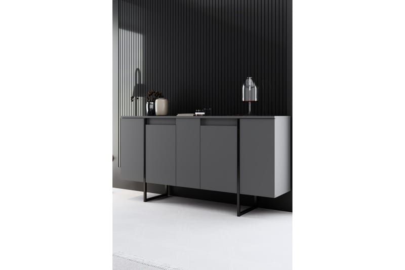 Luxe Konsollbord 160 cm, Grå/Svart