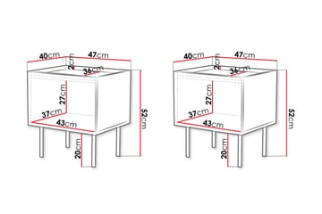 Munkedal Sängbord 47 cm - Kashmir - Products - Möbler - Bord & matgrupp - Avlastningsbord & sidobord - Sängbord & nattduksbord