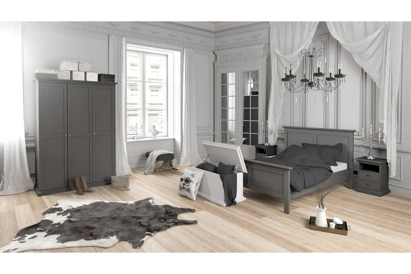 Paris Sängbord - Grå - Products - Möbler - Bord & matgrupp - Avlastningsbord & sidobord - Sängbord & nattduksbord