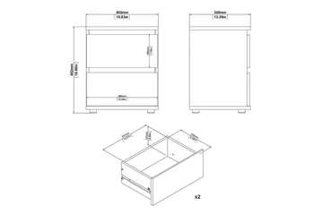 Rengo Sängbord 40,2 cm - Natur - Products - Möbler - Bord & matgrupp - Avlastningsbord & sidobord - Sängbord & nattduksbord