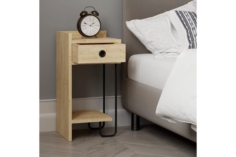 Sirius Sängbord 32x30 cm Ljusbrun - Hanah Home - Products - Möbler - Bord & matgrupp - Avlastningsbord & sidobord - Sängbord & nattduksbord