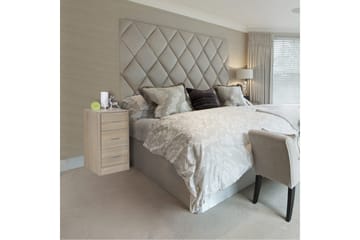 Sängbord Wohnling för resårbotten, 68 cm hög och 3 lådor i modern design Sonoma - Sonoma - Products - Möbler - Bord & matgrupp - Avlastningsbord & sidobord - Sängbord & nattduksbord