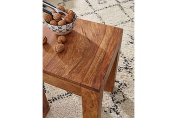 Sido bord Wohnling massivt trä 35x35cm med träben, lantlig stil Rosenträ - Rosenträ - Products - Möbler - Bord & matgrupp - Avlastningsbord & sidobord - Brickbord & småbord