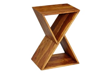 Sido bord Wohnling Massivt trä X-form med f örvaringsutrymme lantlig stil - Products - Möbler - Bord & matgrupp - Avlastningsbord & sidobord - Brickbord & småbord