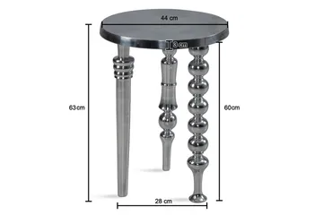 Sido bord Wohnling Metall Rund 44 cm med 3 Olika Ben Modern - Products - Möbler - Bord & matgrupp - Avlastningsbord & sidobord - Brickbord & småbord