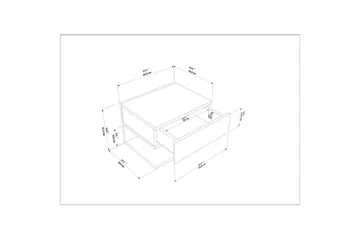 Telo Sängbord 45 cm - Beige - Products - Möbler - Bord & matgrupp - Avlastningsbord & sidobord - Sängbord & nattduksbord