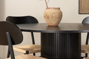 Bianca Matgrupp 110 cm Rund med 4 Polly stolar - Svart - Products - Möbler - Bord & matgrupp - Matgrupp