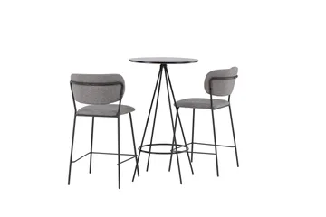 Bistro Matgrupp 60 cm Rund med 2 Bell stolar - Svart - Products - Möbler - Bord & matgrupp - Matgrupp