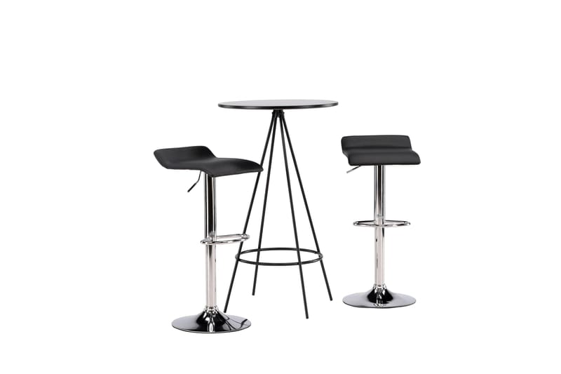 Bistro Matgrupp 60 cm Rund med 2 Jonna stolar - Svart - Products - Möbler - Bord & matgrupp - Matgrupp
