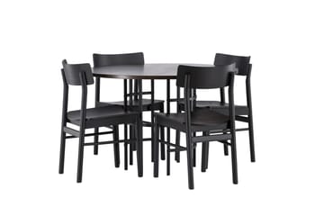 Copenhagen Matgrupp + 4 stolar - Svart/Mocca - Products - Möbler - Bord & matgrupp - Matgrupp